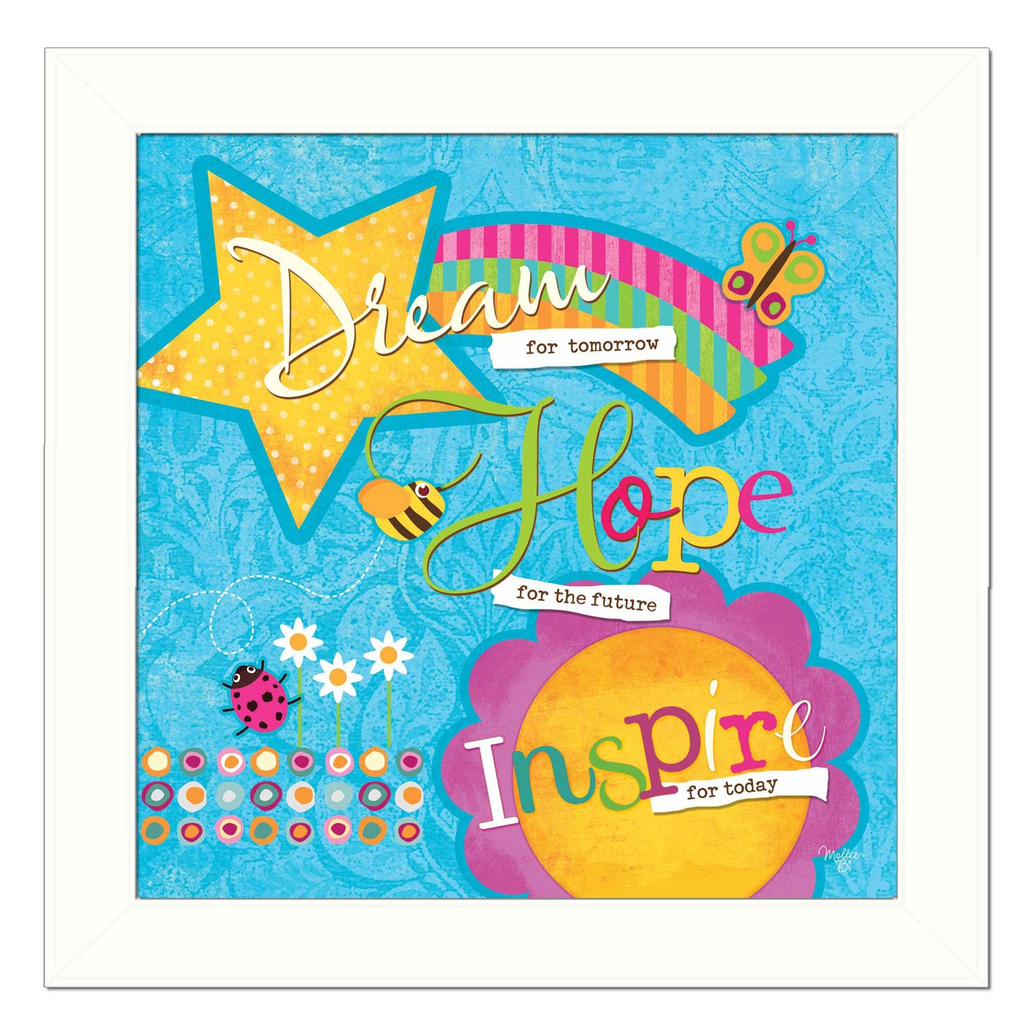 Dream For Tomorrow White Framed Print Wall Art