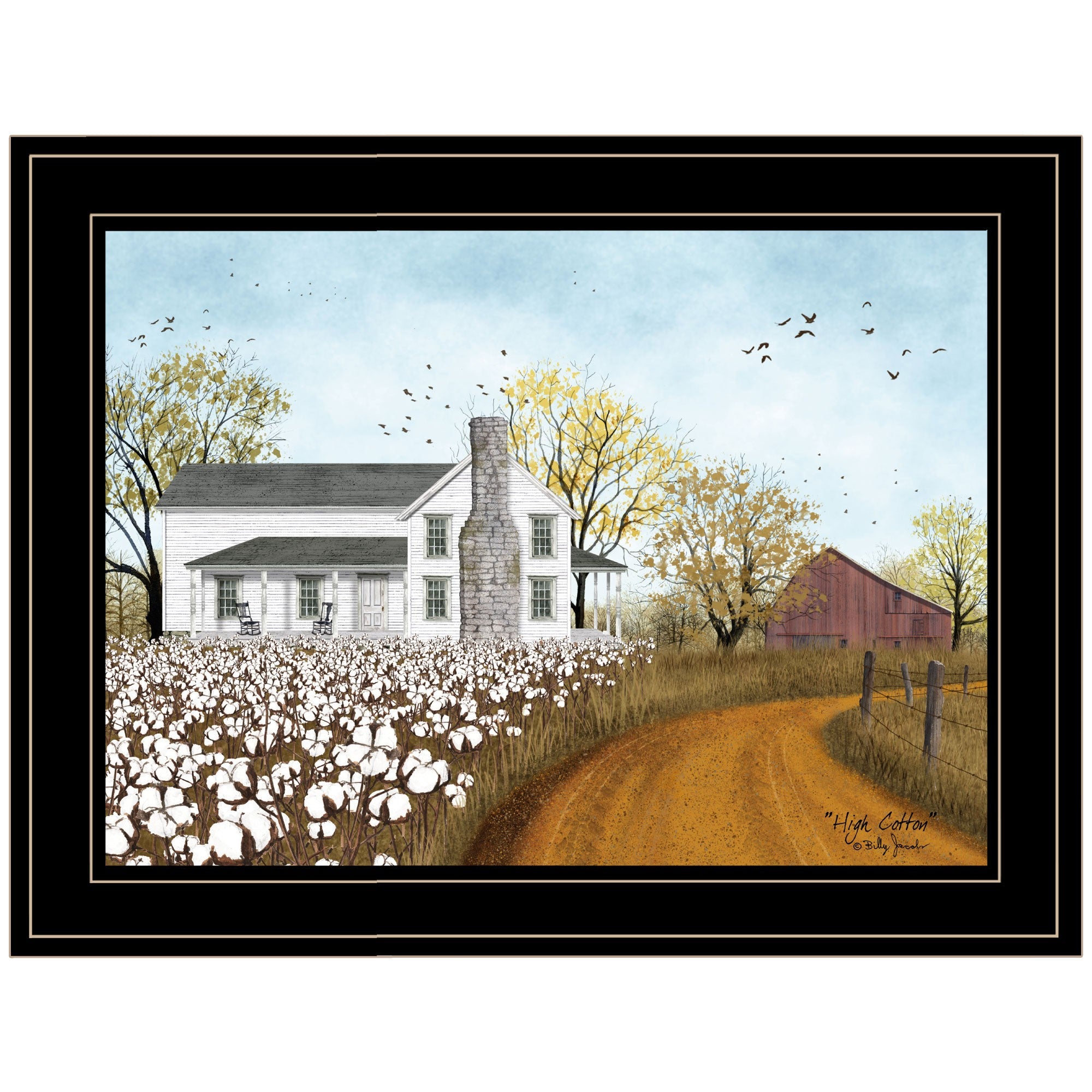 High cotton 2 Black Framed Print Wall Art