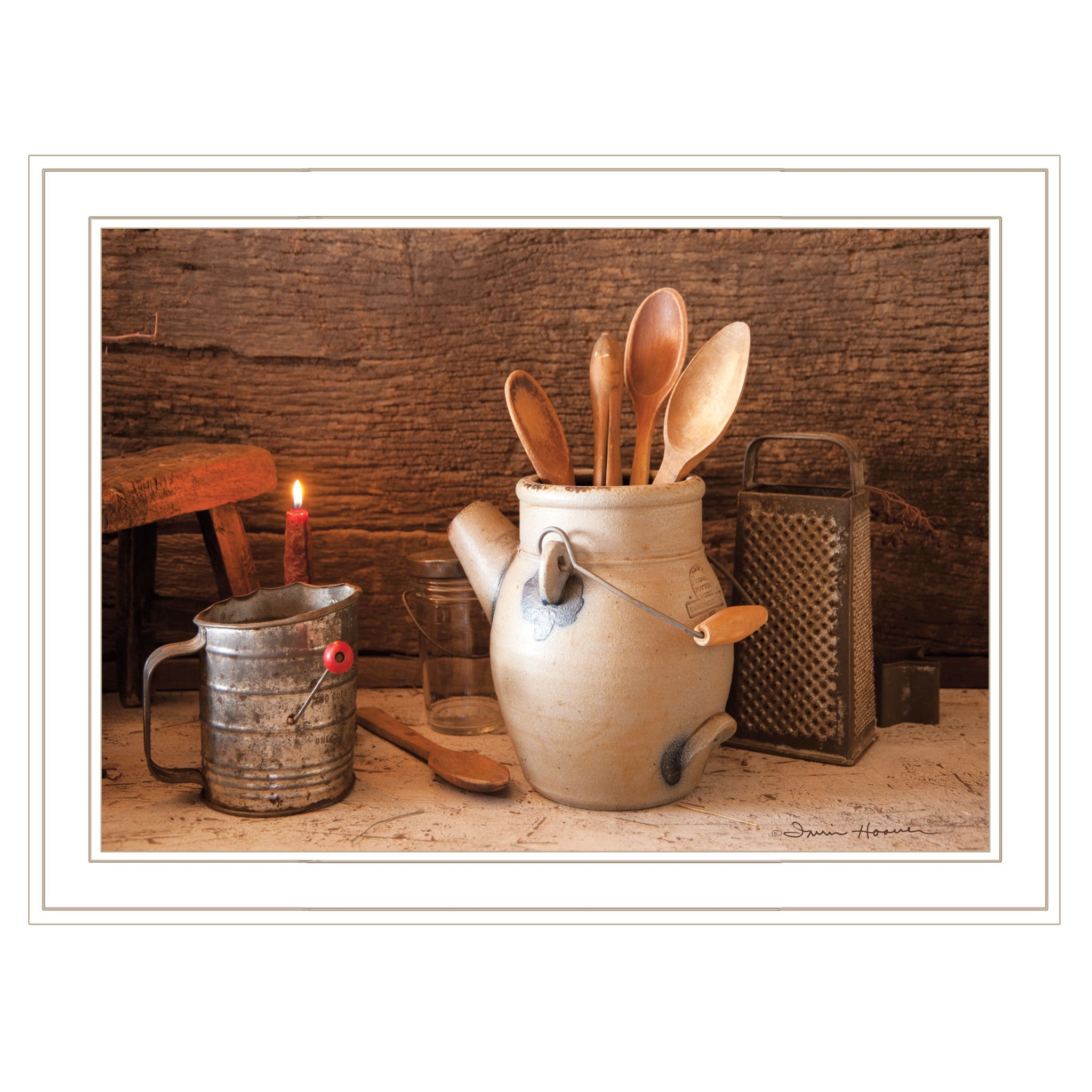 grandmas Kitchen Tools 2 White Framed Print Kitchen Wall Art