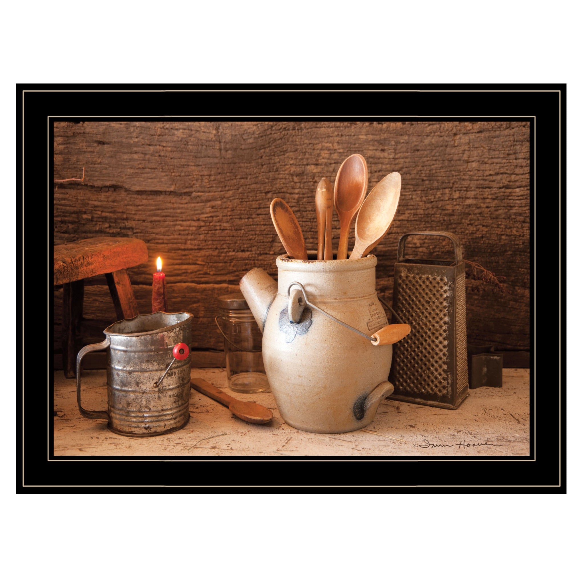 grandmas Kitchen Tools 3 Black Framed Print Kitchen Wall Art