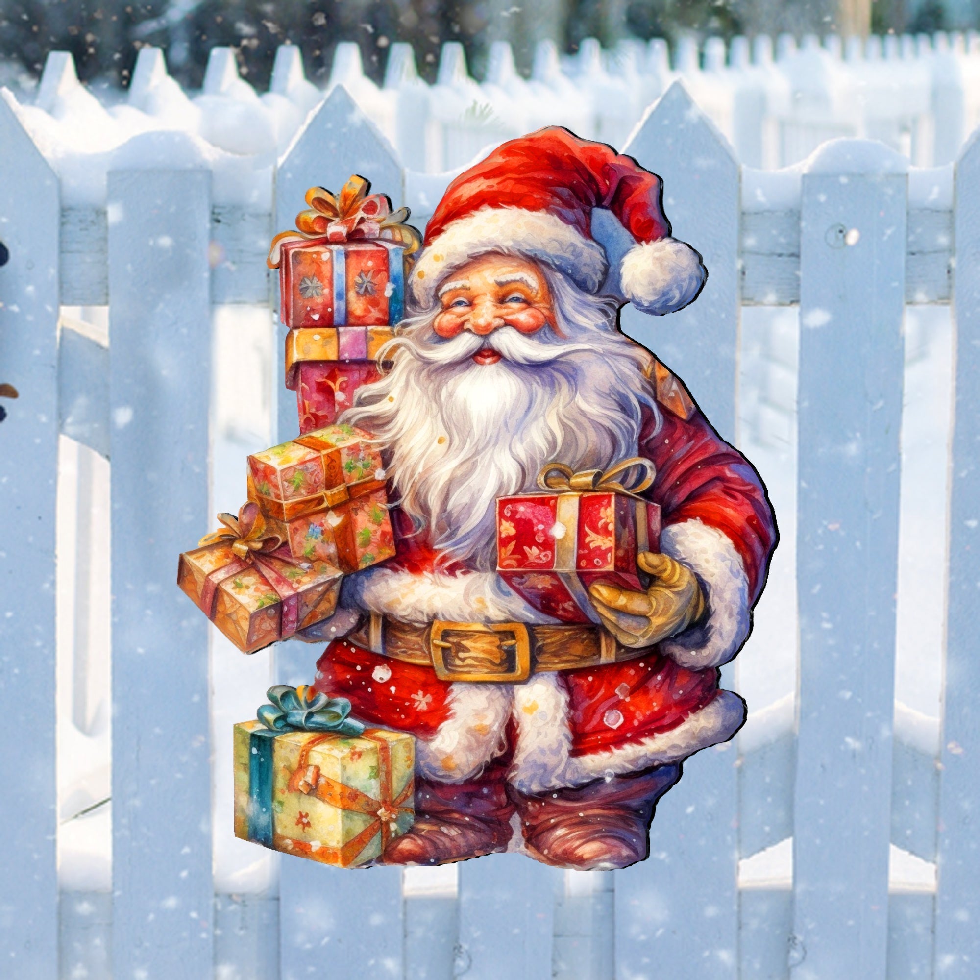 Heartwarming Gifts for All Outdoor Garden Decor Set of 3 by G. Debrekht - Christmas Santa Snowman Decor - 8120130MS3