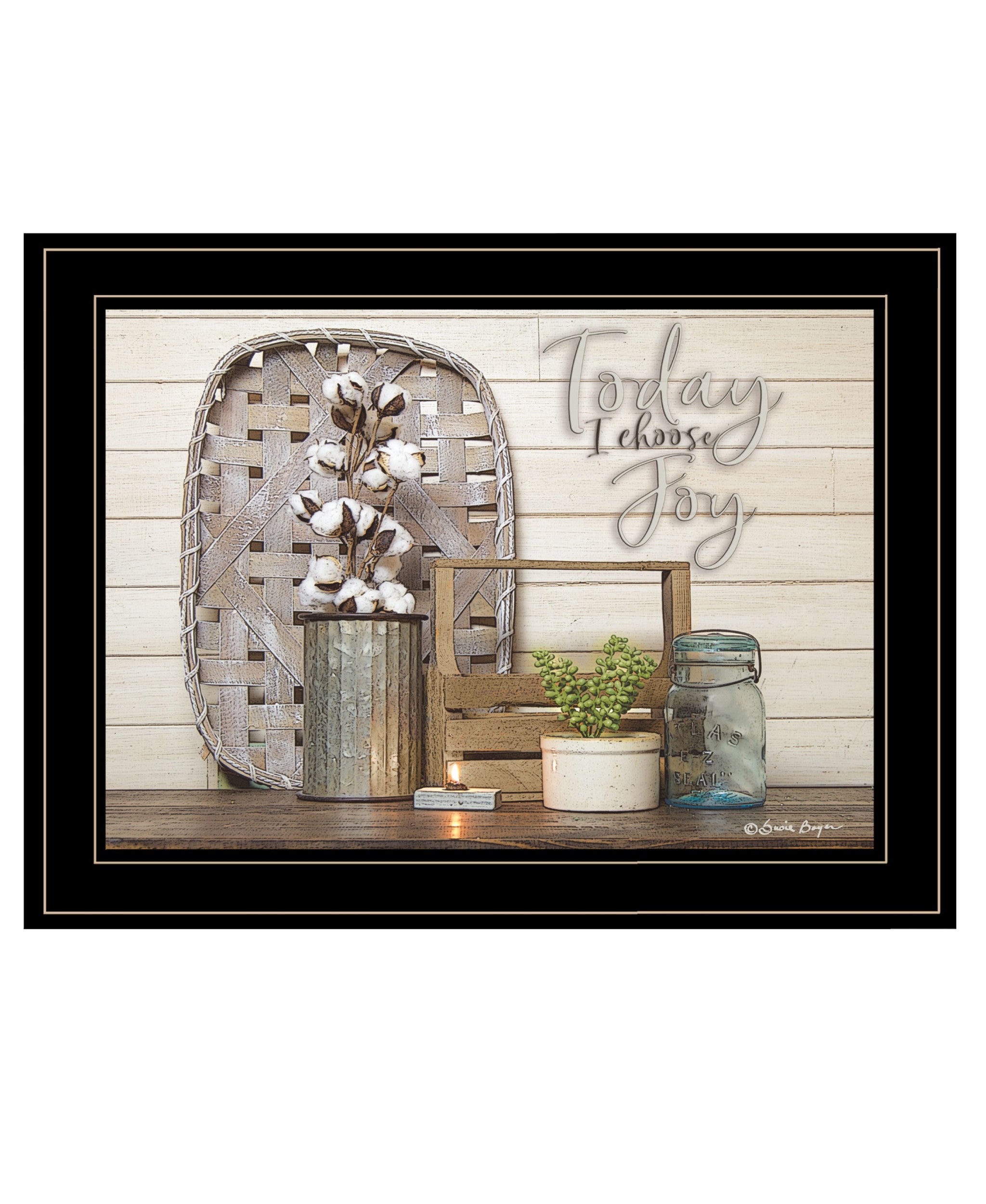 Today I choose Joy 3 Black Framed Print Wall Art