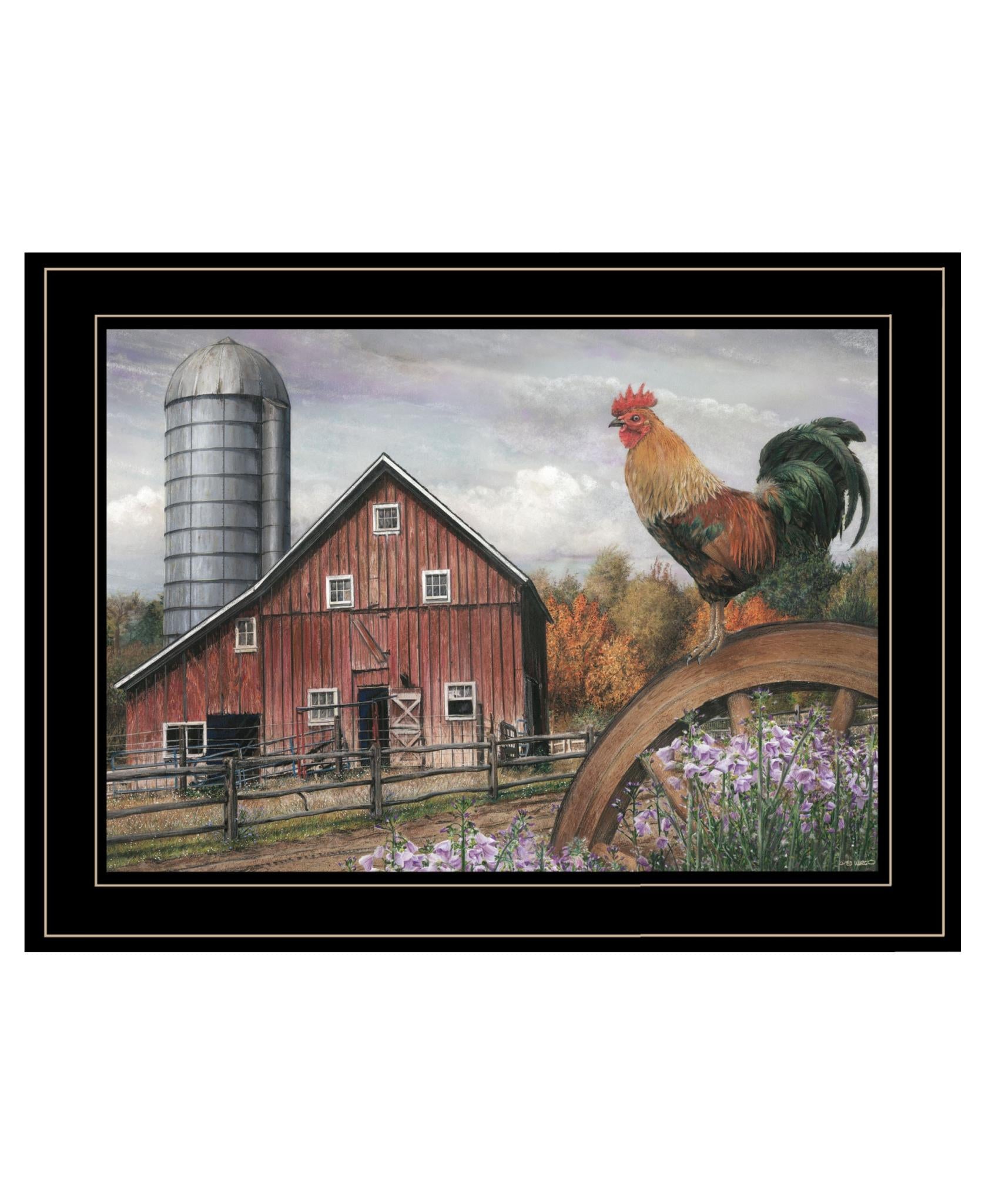 good Morning Vermont 3 Black Framed Print Wall Art