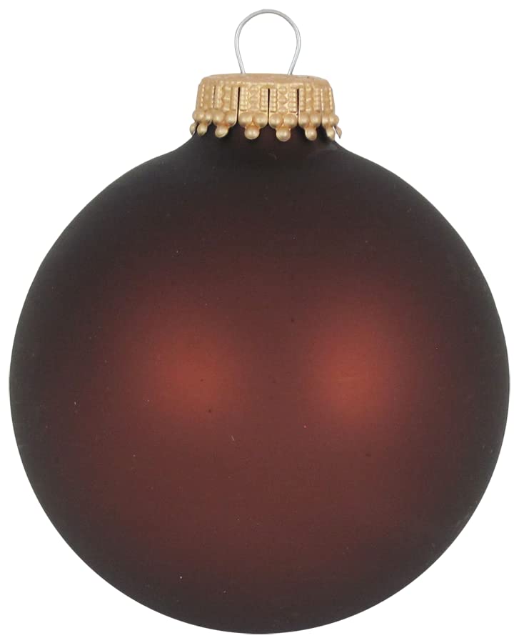 Glass Christmas Tree Ornaments - 67mm / 2.63 [8 Pieces] Designer Balls from Christmas By Krebs Seamless Hanging Holiday Decor (V
