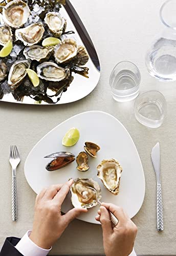 Alessi Colombina Fish Set Of 4 Oyster And Clam Forks, 14.00 X 17.50 X 10.00 Cm, Steel