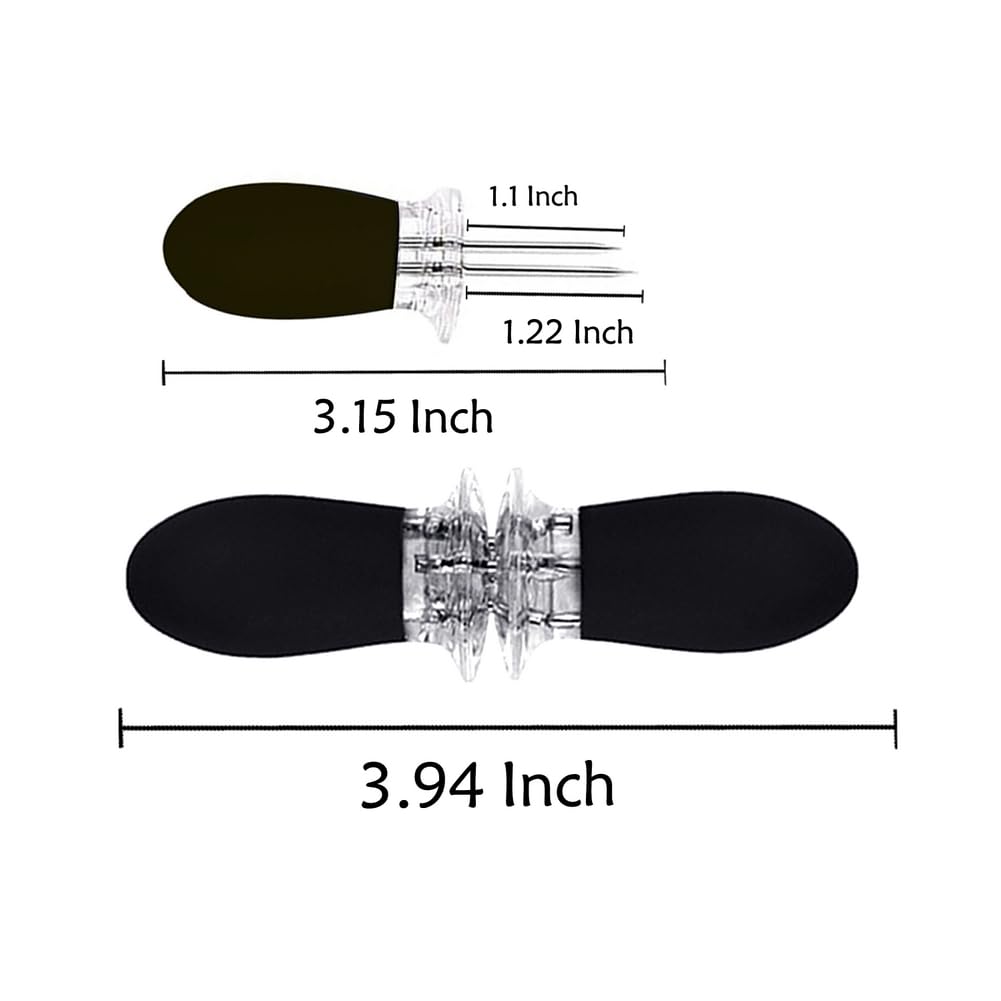 16Pcs/8 Pairs Black Corn Holders,Peouwnes Stainless Steel Corn Cob Holders Corn On The Cob Skewers, Corn On The Grill, Interlock