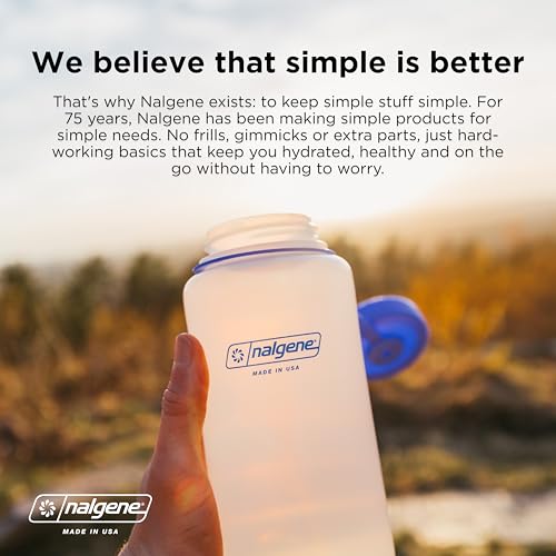 Nalgene Sustain Tritan Bpa-Free Water Bottle Made With Material Derived From 50% Plastic Waste, 32 Oz, Wide Mouth, Seafoam