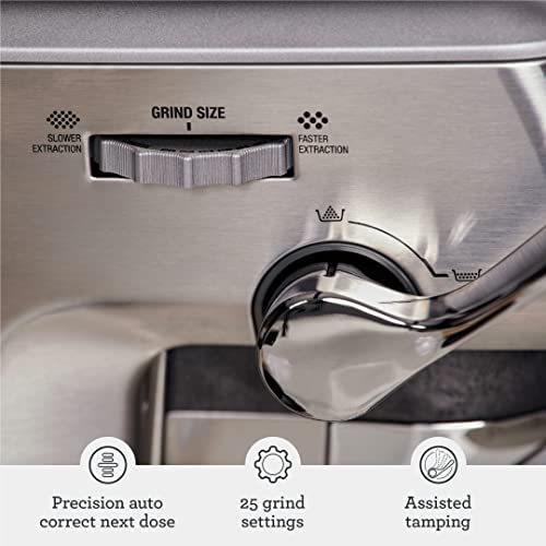 Breville The Barista Express Impress Espresso Machine With Grinder & Milk Frother, Espresso Maker With Assisted Tamping, Cappucc