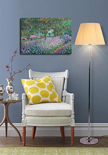 Irises In Monet'S Garden, 1900 By Claude Monet - Canvas Art Wall Decor Picture Print Framed -12'' X 16''