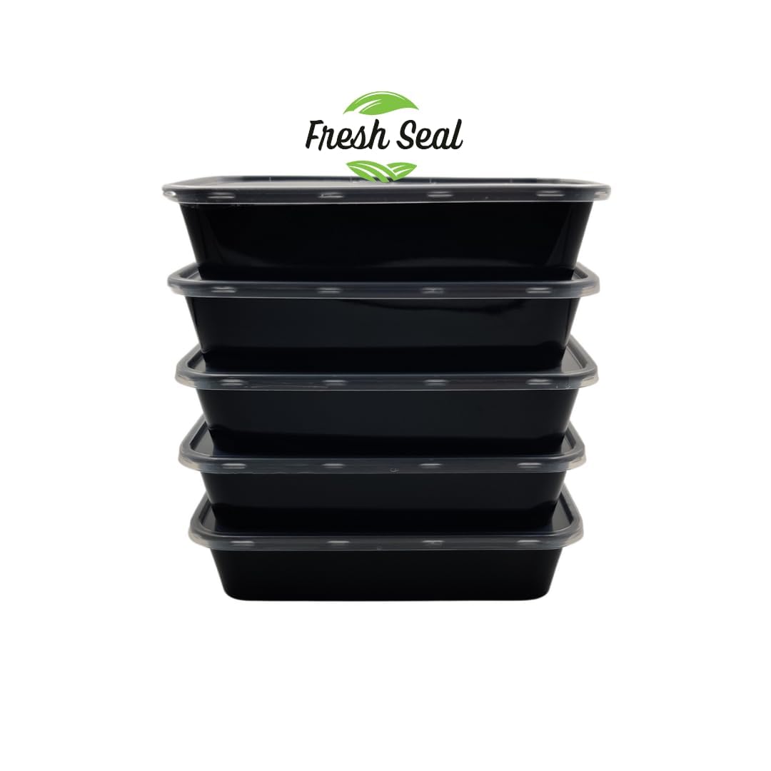 Fresh Seal Reusable Rectangle Plastic Containers With Lid For Food Storage, Food Delivery, Kitchen Use, Fridge And Microwave Saf