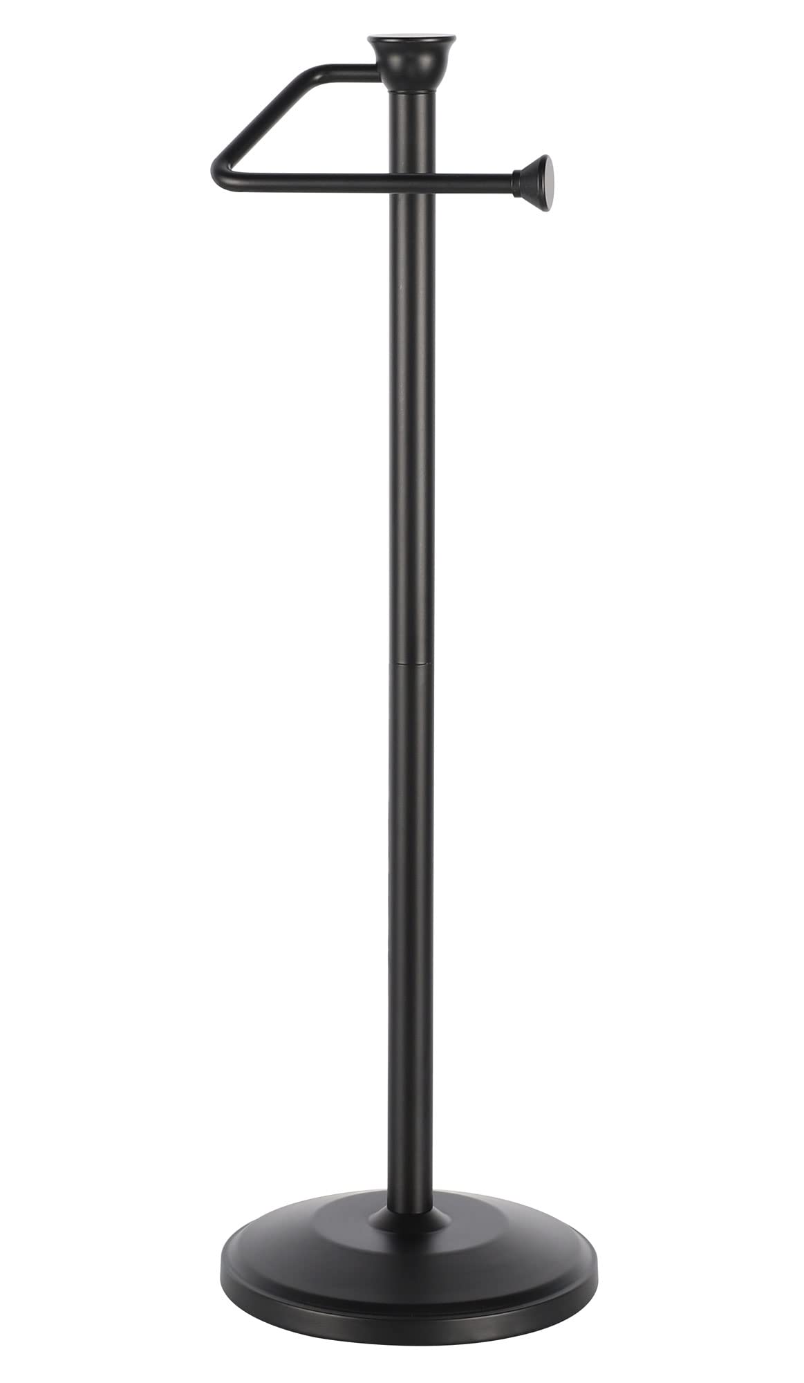 Zccz - Free Standing Toilet Paper Holder Stand With Reserve, Bathroom Tissue Dispenser Storage For 5 Mega Rolls, Black Toilet Pa