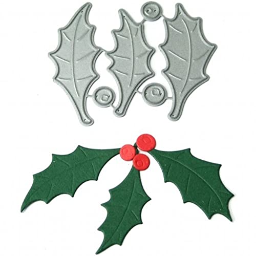 Trdxxx Holly Berries Metal Cutting Die Cuts, Leaves Decoration Stencils Diy Crafts Cards Cutting Dies Cuts For Diy Embossing Car