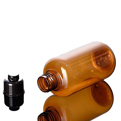Ericotry 300Ml/10Oz Empty Refill Plastic Squeeze Bottles Cosmetic Container With Black Flip Cap Makeup Essential Oil Water Shamp