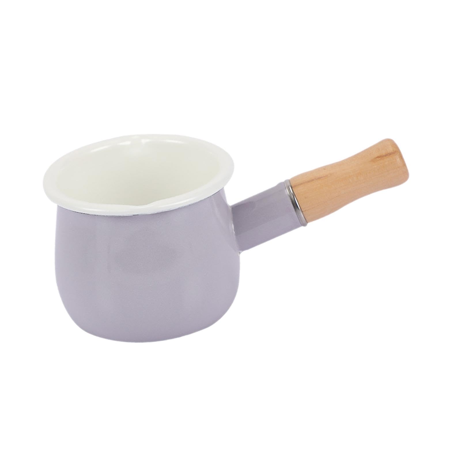 Trendynest 17Oz Mini Sauce Pan With Wooden Handle For Heating Milk Melting Butter Coffee Light Violet