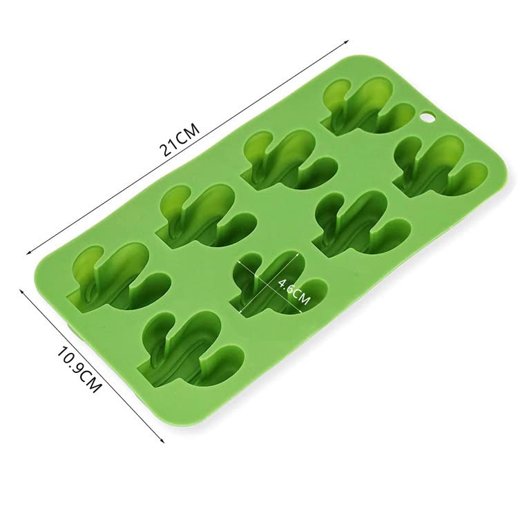 2 Pcs 8 Cavity Cactus Silicone Molds For Diy Fondant Candy Making Chocolate Mold Desserts Ice Cube Tray Gum Clay Biscuit Plaster