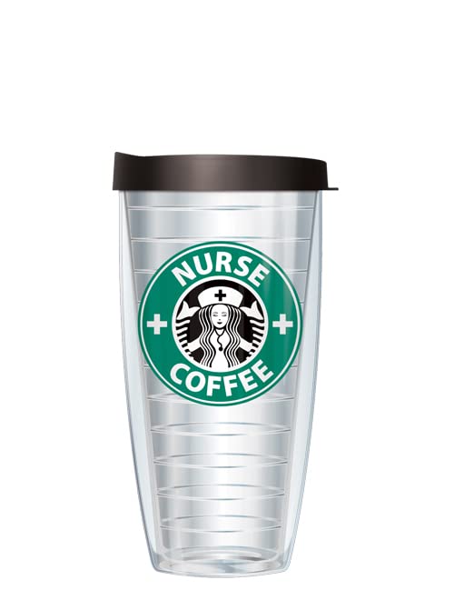 Nurse Coffee W/Black Lid Tumbler Cup 22 Oz | Fantastic Temperature Retention, Thermal Insulated! Dishwasher And Microwave Safe |