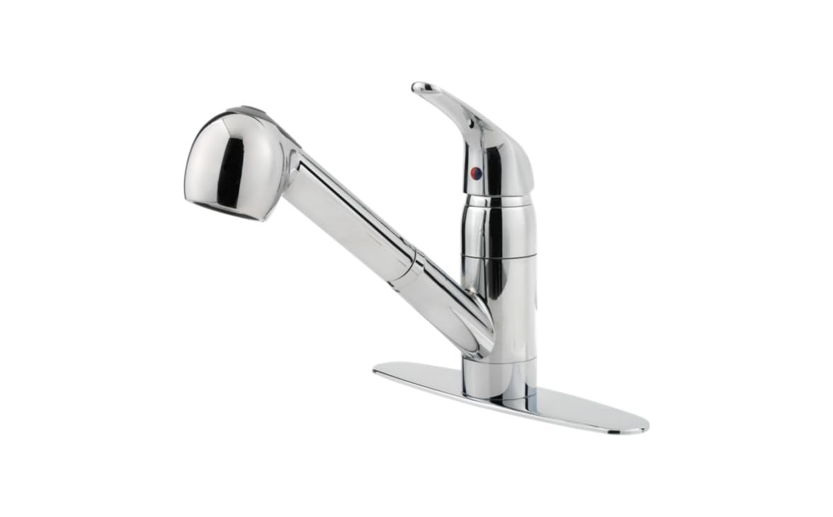 Pfister G13310Cc Pfirst Series 1-Handle Pull-Out Kitchen Faucet In Polished Chrome, Water-Efficient Model