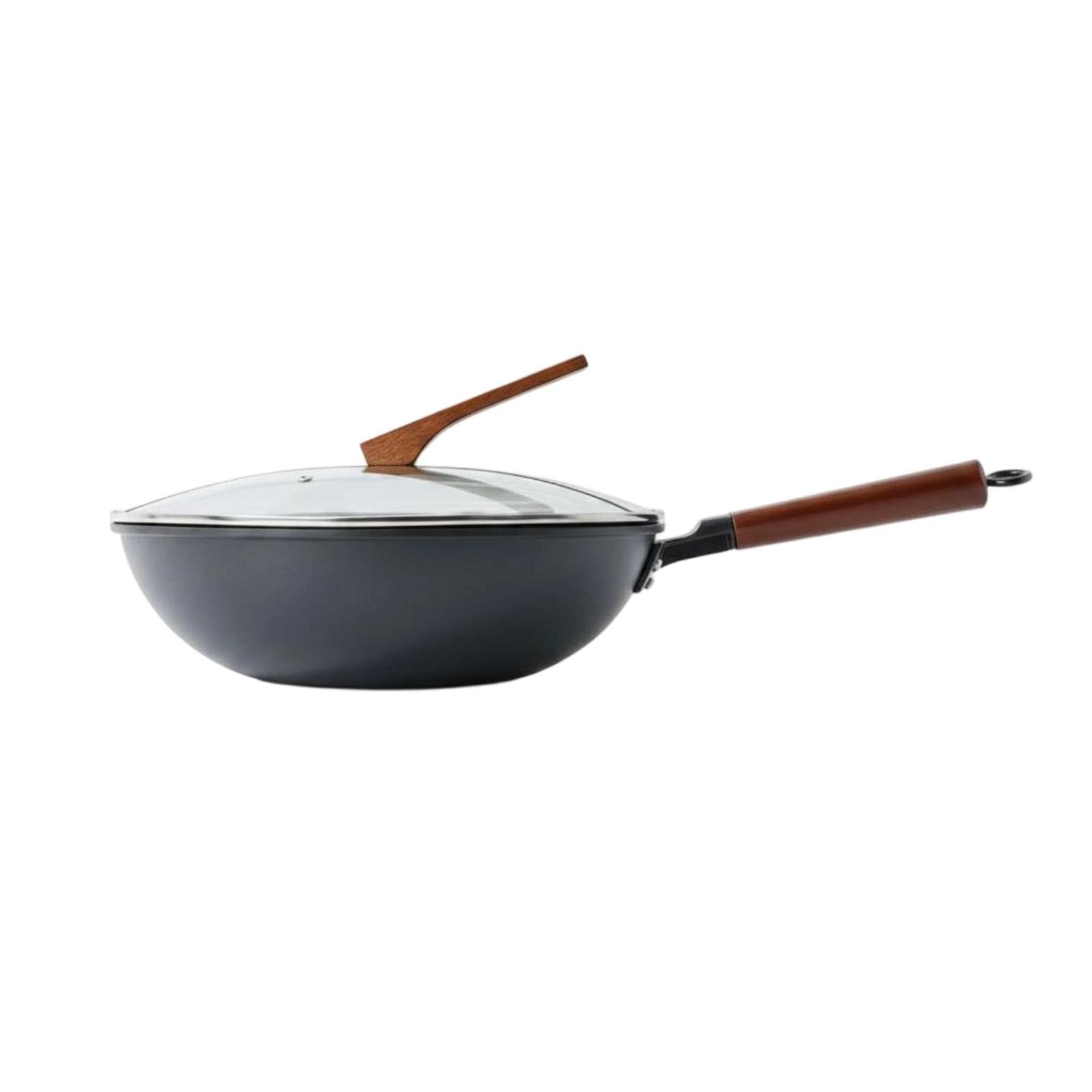 Enakshi Gas Cooktop Safe Granite Frying Pan Set Easy To Clean Nonstick Frying Pan Set For Home Cooking, Stovetop, 32Cm, Black St