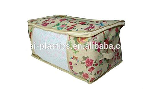 Homies International Multipurpose European American Style Foldable Rectangular Shape Floral Pattern Frame Closet Quilt Organizer