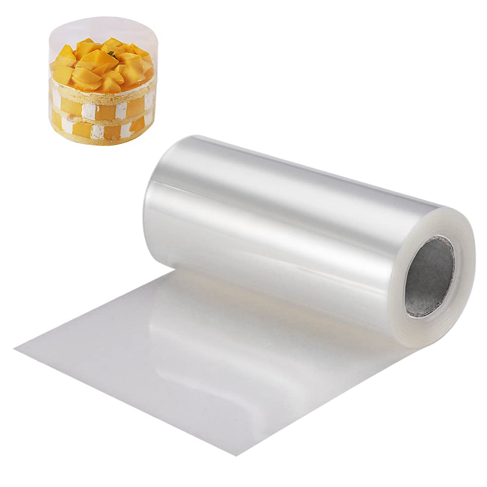 Yql Cake Collar 4 Inch,Acetate Roll Diy Acetate Sheet Baking Transparent Mousse Cake Sheets Clear Cake Strips For Baking Decorat