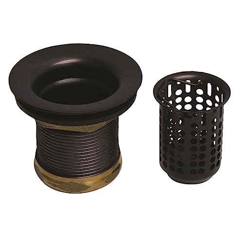 Westbrass D218-12 Junior Bar And Laundry Sink Drain Assembly With Removable Strainer Basket, 1-Pack, Oil Rubbed Bronze