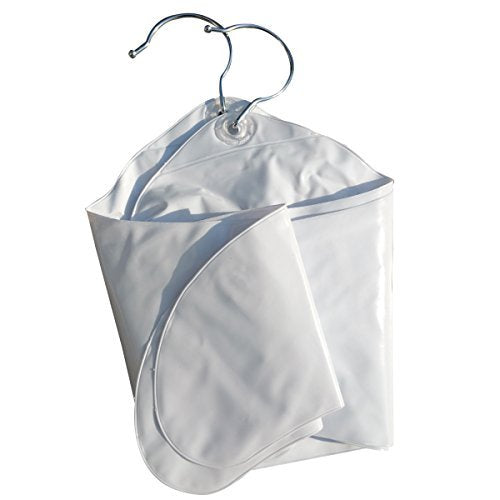 Coralpearl Inflatable Hanger Travel X 2, White Round Shoulder, Portable Folding Clothes Drying Rack In Metal Hook,Space Saving C