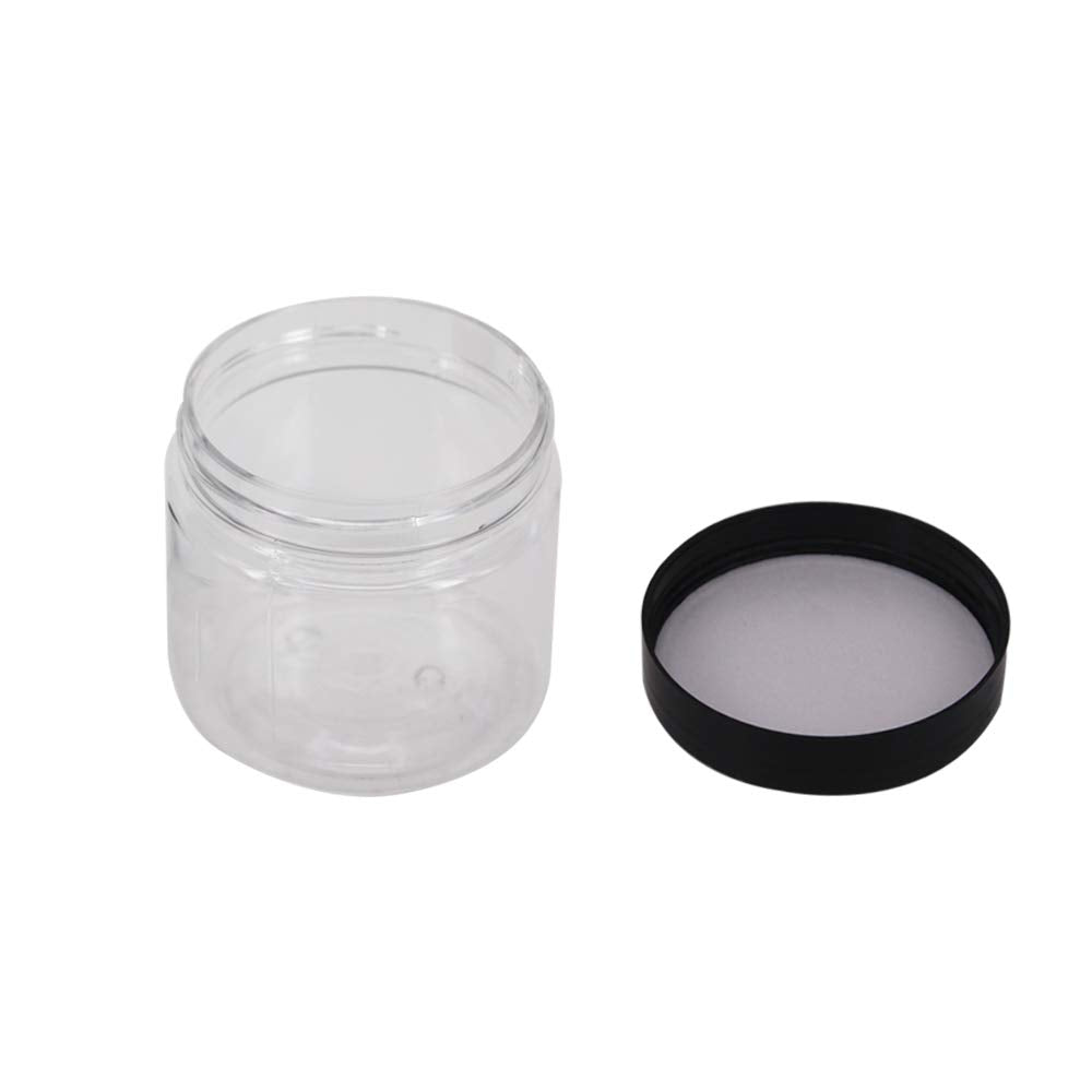 Zmybcpack 48 Pack 2 Oz(55Ml) Round Clear Plastic Slime Jars With Lids, Labels, 2 Pens, Pet Containers, Storage Jars, Travel Jars