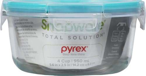Snapware 4-Cup Total Solution Round Food Storage Container, Glass