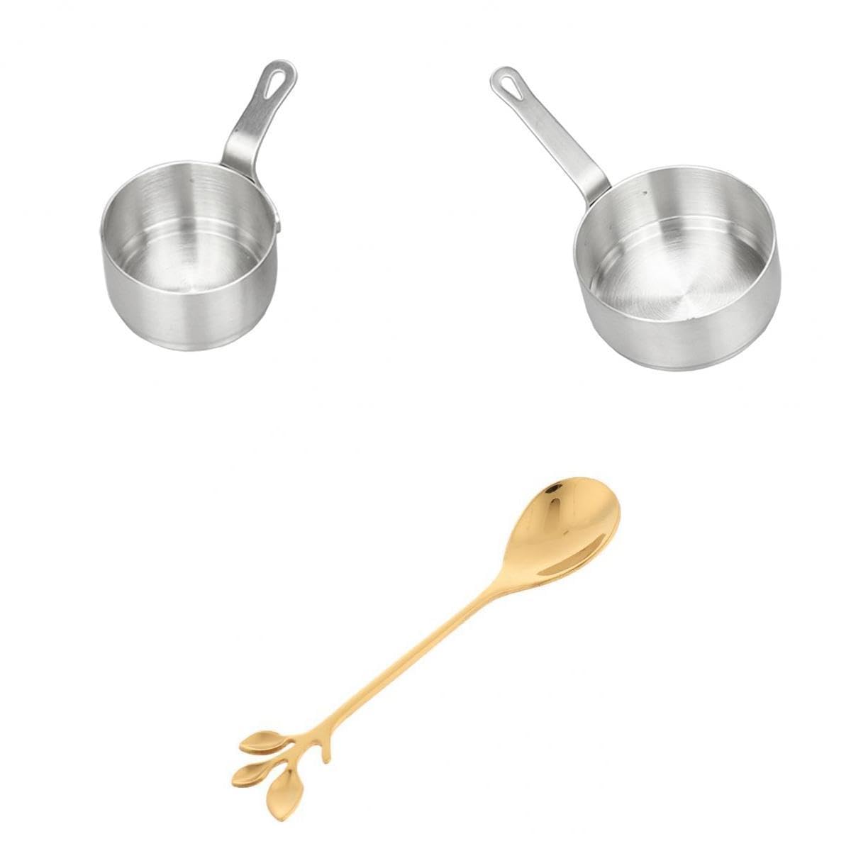 Enakshi Set Of 2 Stainless Steel Mini Sauce Pan Nonstick Small Milk Pan Tools|Home & Garden