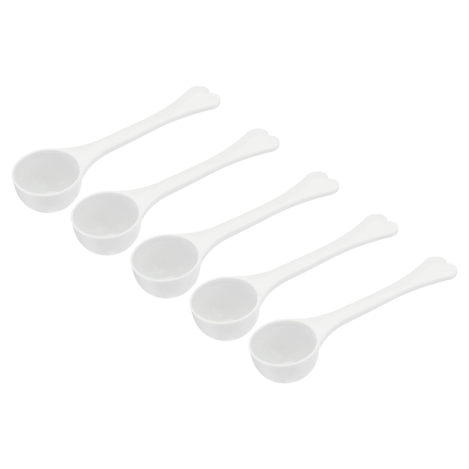 Meccanixity Micro Spoons 3 Gram Measuring Scoop Plastic Round Bottom Mini Spoon For Home Kitchen Powder Measurement Baking 15Pcs