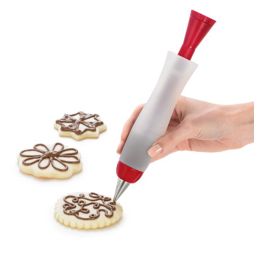 Cuisipro Deluxe Decorating Pen, 1.4 oz, Red, Model 747181 - Perfect for Cake and Cookie Decorating