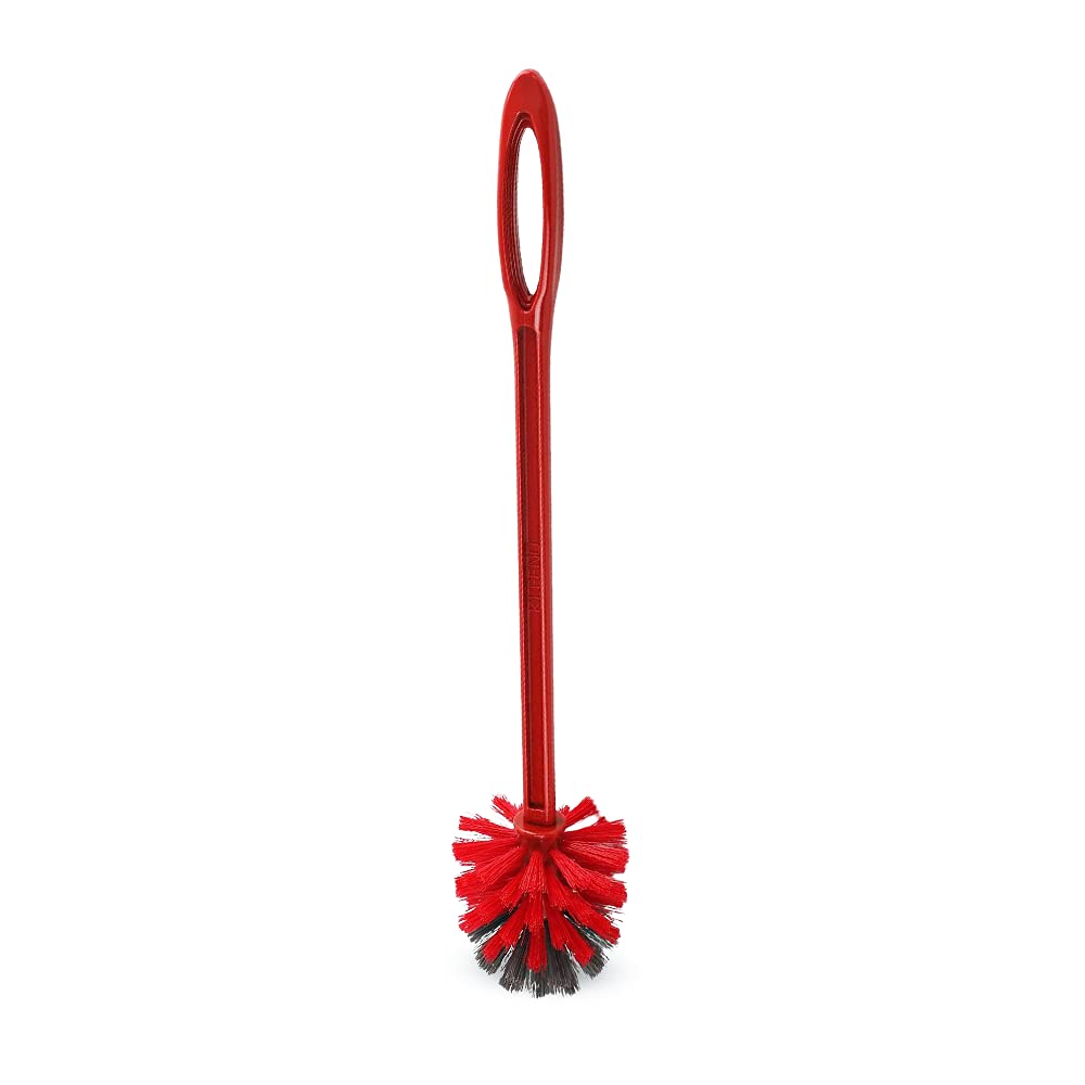 Cello Kleeno Eco Round Toilet Brush, 1Pc, Red And Grey