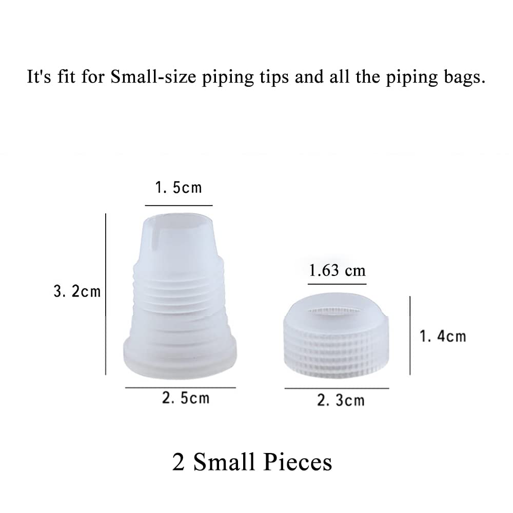 Hahiyo Plastic Couplers Of Assorted Size Easy To Twist For Cake Decorating Piping Tip Coupler For Icing Nozzles (6 Pieces)