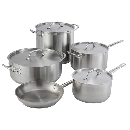 Winware SSFP-9 FryPanSS  9.5 Inch  Stainless Steel