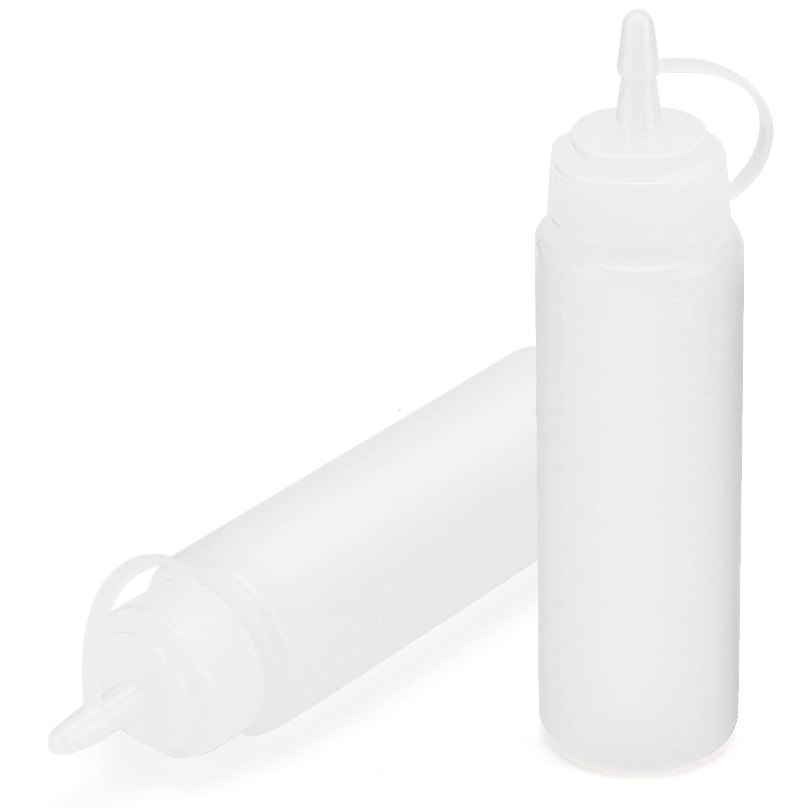 Heihak 20 Pack 8 Oz Ketchup Squeeze Bottles, 250Ml Plastic Condiment Bottles, Barbecue Squirt Bottles With Caps And Marking Labe
