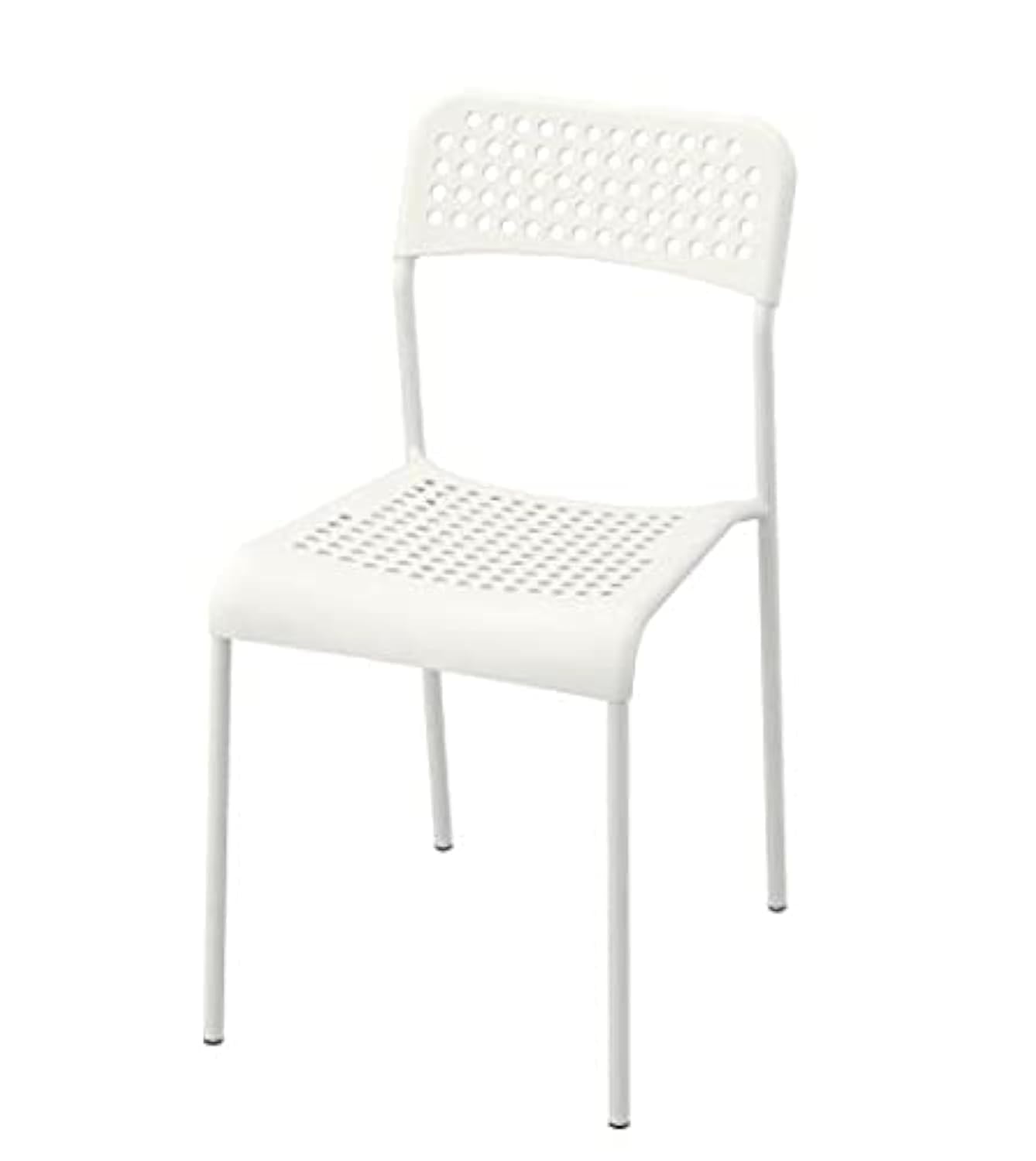 Ikea Steel, Epoxy/Polyester Powder Coating Adde Chair (White) Pack Of 4