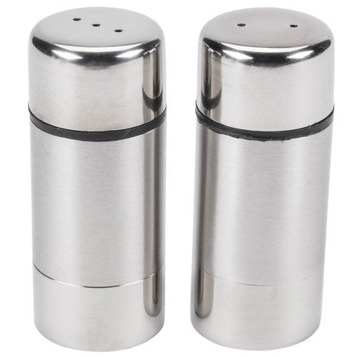 American Metalcraft Sp29 Salt And Pepper Shaker Set, Round, Stainless Steel, 3'' H