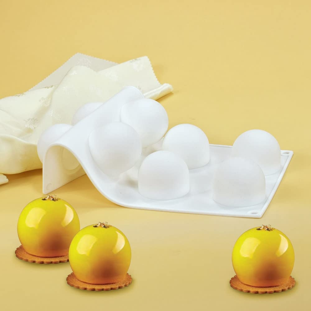 Mostsom 3D Silicone Molds Ball Shape Sphere,Baking Mold For Mousse Cake, Fondant Mold Silicone Mold For Baking Cakes, French Des