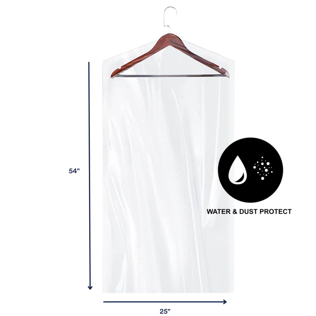 Plasticplace Clear Garment Bags Plastic Coat Bag1.0 Mil 21'' X 4'' X 54'' (50 Count)