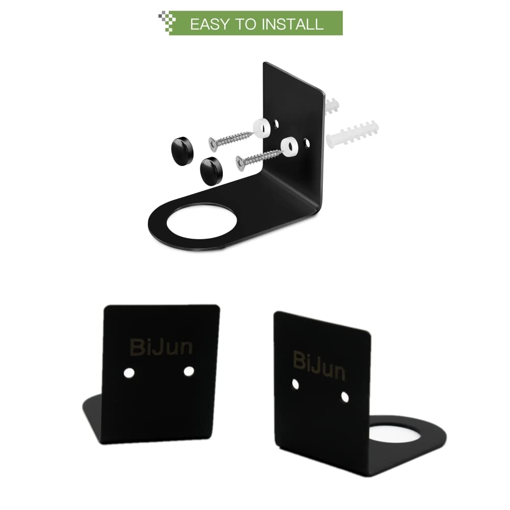 Bijun Soap Bottle Dispenser Holder Wall Mounted, Hand Pump Bottles Dispenser Stand Hanging Rack Shampoo Standing Shelf Storage H