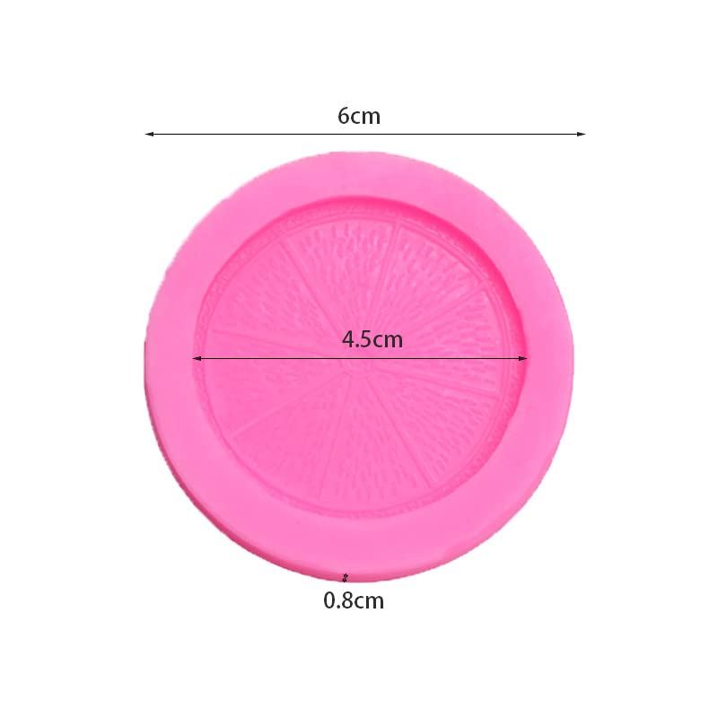 2Pcs Lemon Slice Orange Fruit Piece Silicone Molds Set For Diy Fondant Candy Making Chocolate Mold Desserts Ice Cube Gum Clay So