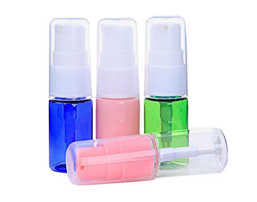 Erioctry 10Ml Portable Empty Refillable Bottle Cream Shampoo Lotion Treatment Pump Bottle With Cap Travel Bottles Toiletries Liq