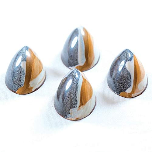 Pavoni Polycarbonate Chocolate Bonbons Mold, Ridged Pointed Wedge 21 Cavities