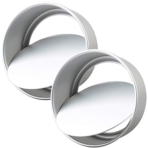 Tosnail 2 Pack 8-Inch Aluminum Round Cake Pan With Removable Bottom
