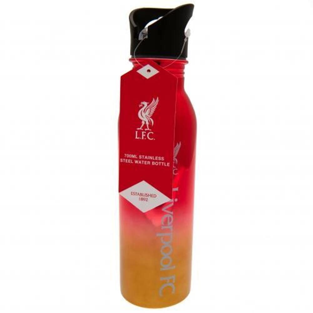 Liverpool F.C. 700Ml Stainless Steel Uv Coated Sports Bottle, Red/Gold