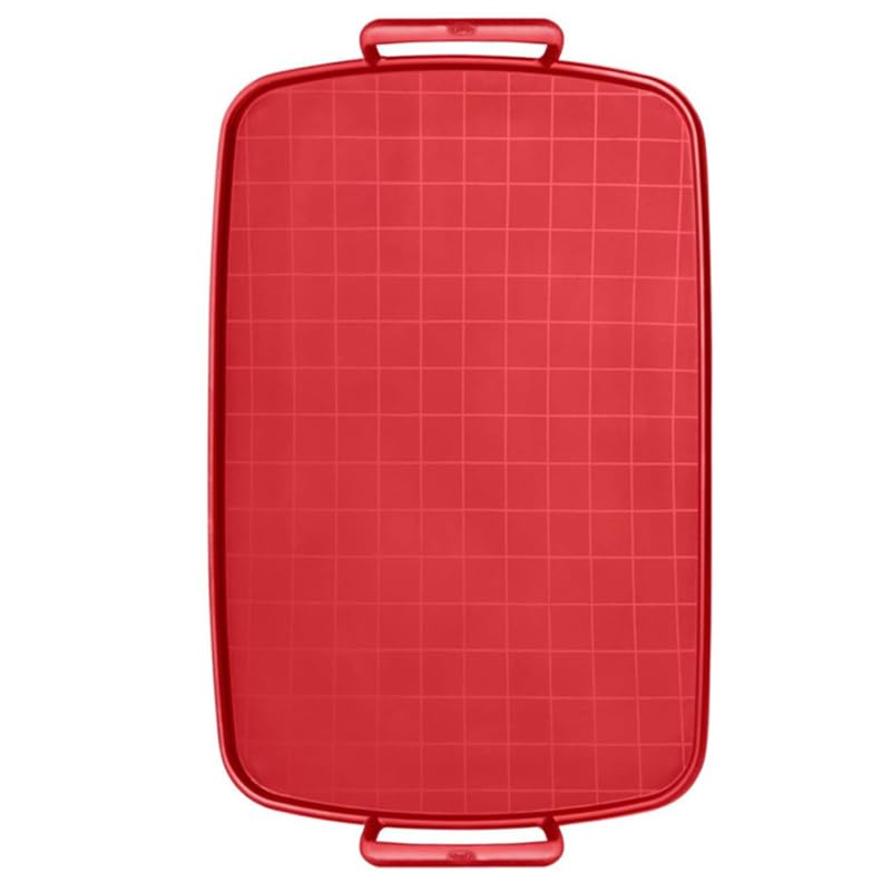 ABOOFAN Heat Resistant Microwave Oven Plate Lightweight Unbreakable Bbq Tray with Handles 14.17 X 8.46 X 0.78 for Baking Barbecu