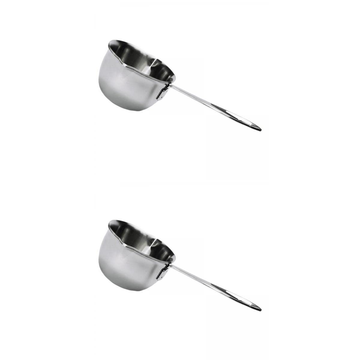 Merishopp 2Pcs Saucepan With Ergonomic Handle With Spout Butter Melting Pot Sauce Pot