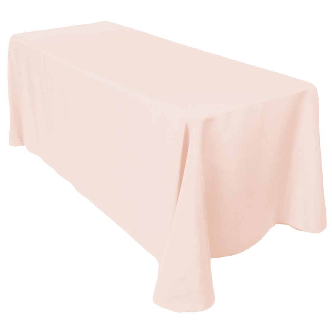 Ltc Linens Tablecloth 90 X 156-Inch Rectangular Polyester Tablecloth With Rounded Corners, Peach, (90156-010139)