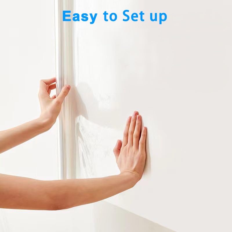 Wall Protector, Clear Electrostatic Adsorption Film Stickers(1.48Ft X 16.4Ft) For Kitchen & Office -Shield Paint From Oil Splash