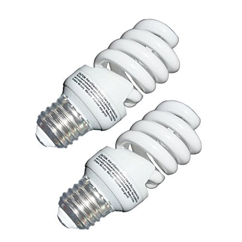 UNITEDLUX 13 Watt cFL Light Bulb (60 Watt) Soft White 2700K 1040LM Spiral Bulb Medium Base compact Fluorescent Bulb (2 Pack)